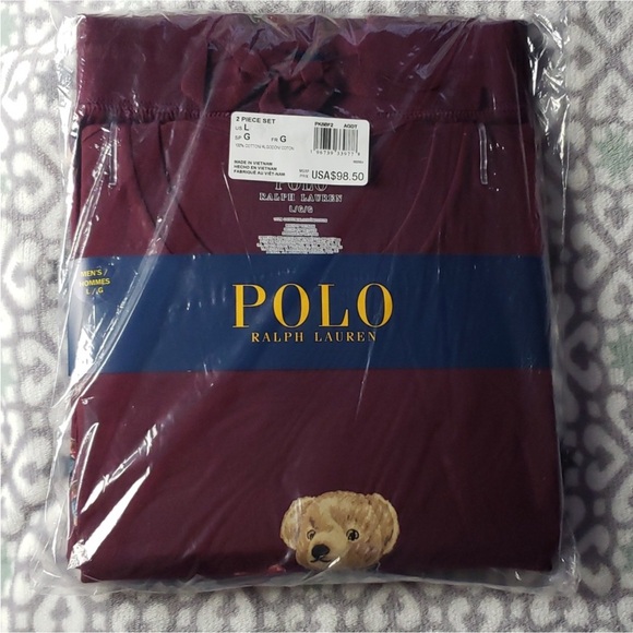 Polo Ralph Lauren Men's 2-Pc. Cotton Polo Bear Pajamas Set - Picture 5 of 6